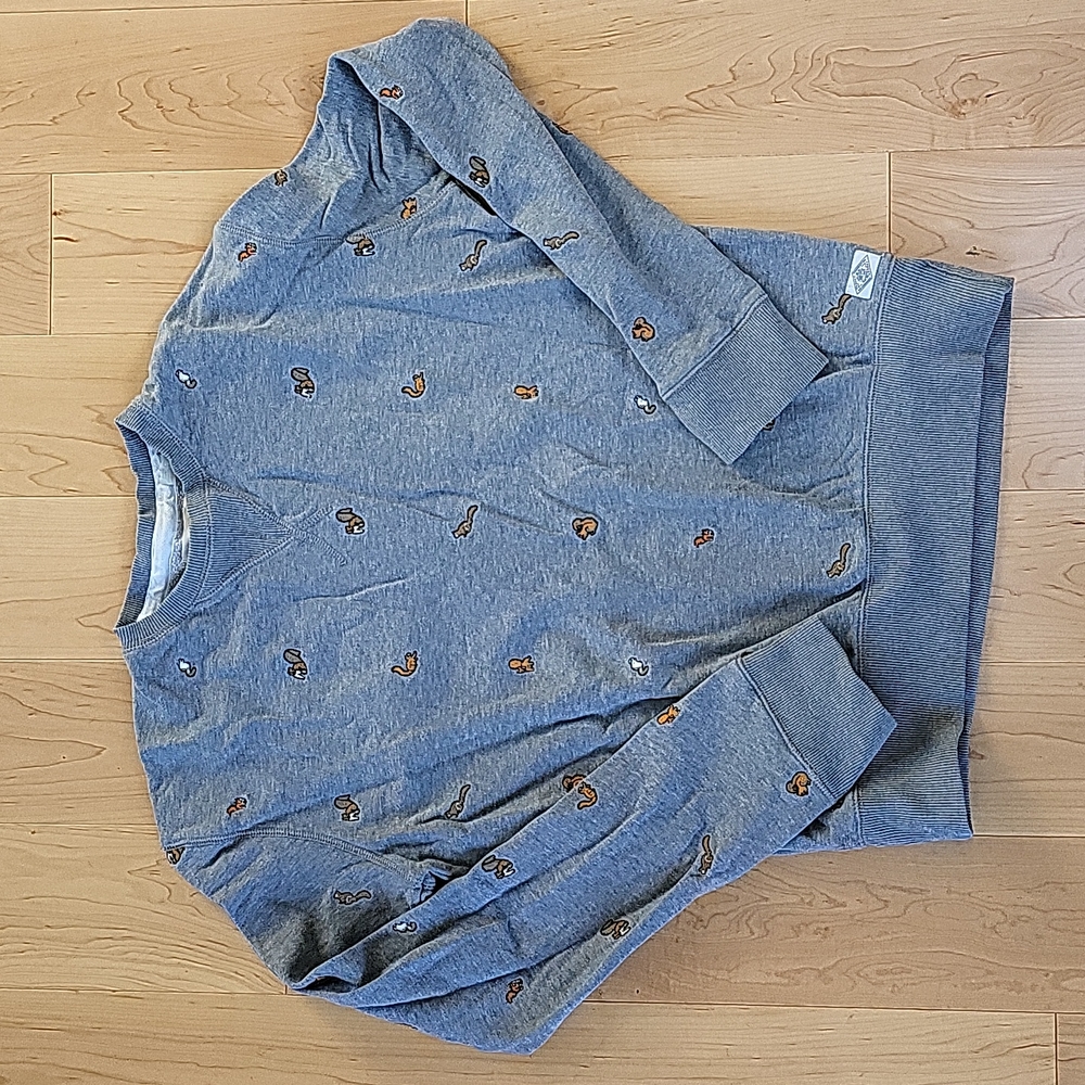 French Connection Embroidered Fall Squirrel Sweater FCUK